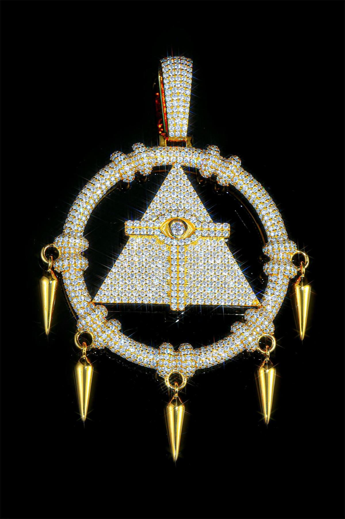 Triangle geometric figure pendant