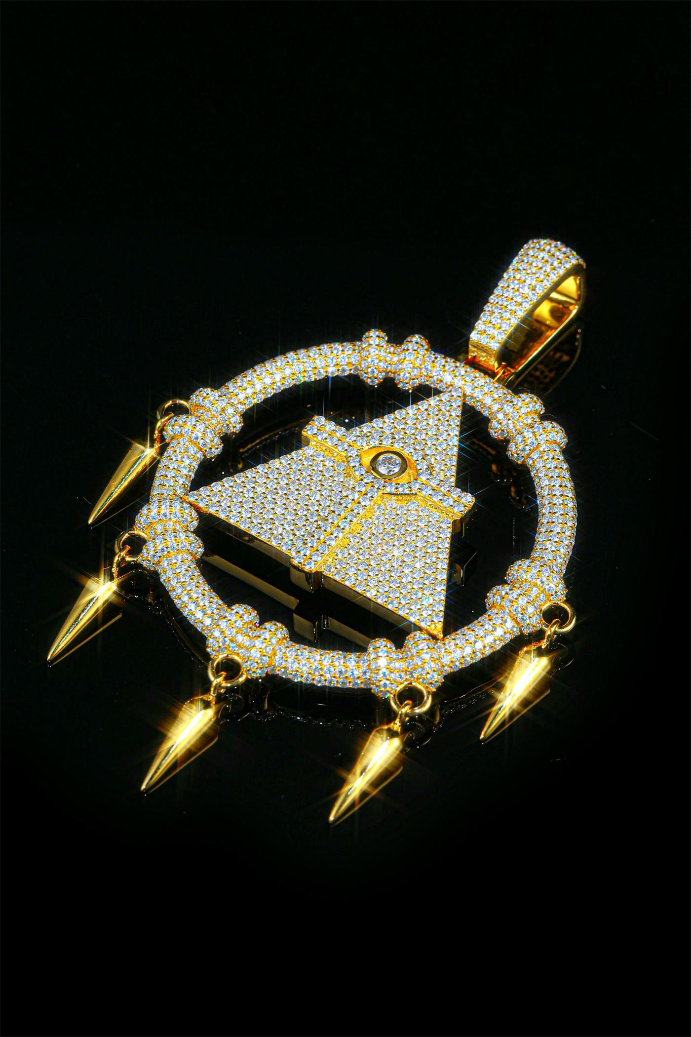 Triangle geometric figure pendant